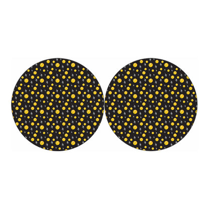 Bitcoin And Ethereum Pattern Print Car Coasters