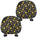 Bitcoin And Ethereum Pattern Print Car Headrest Covers