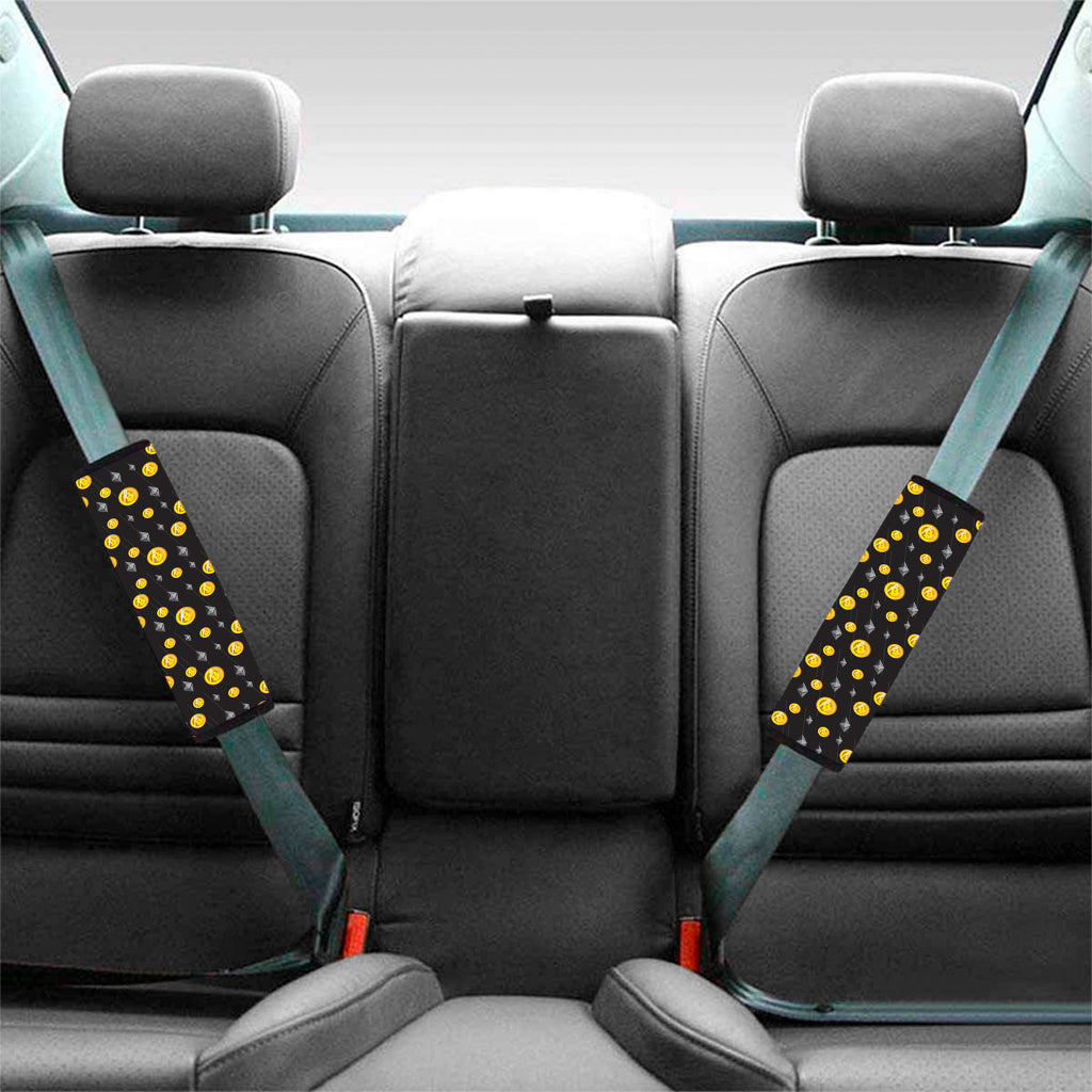 Bitcoin And Ethereum Pattern Print Car Seat Belt Covers