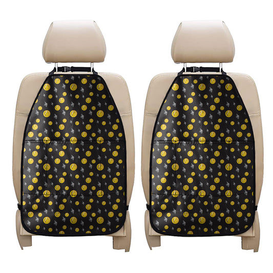 Bitcoin And Ethereum Pattern Print Car Seat Organizers