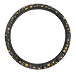 Bitcoin And Ethereum Pattern Print Car Steering Wheel Cover