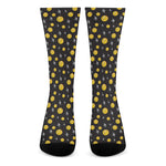 Bitcoin And Ethereum Pattern Print Crew Socks