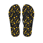 Bitcoin And Ethereum Pattern Print Flip Flops