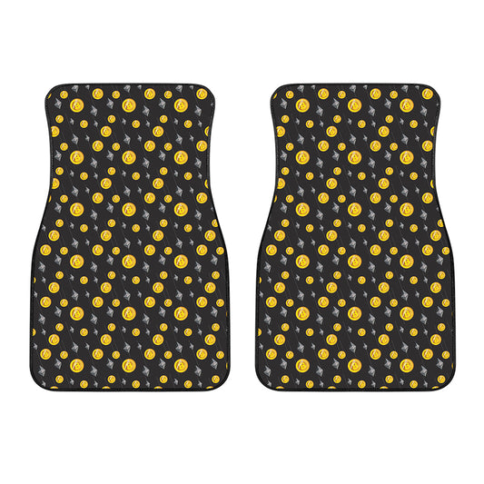 Bitcoin And Ethereum Pattern Print Front Car Floor Mats
