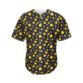 Bitcoin And Ethereum Pattern Print Men's Baseball Jersey