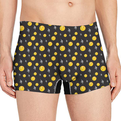 Bitcoin And Ethereum Pattern Print Men's Boxer Briefs