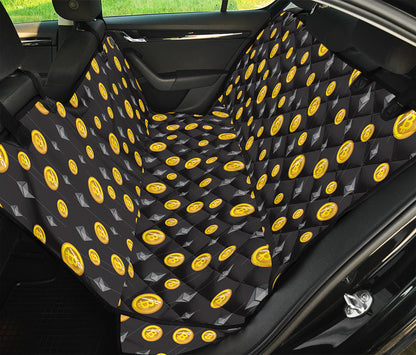 Bitcoin And Ethereum Pattern Print Pet Car Back Seat Cover