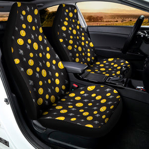 Bitcoin And Ethereum Pattern Print Universal Fit Car Seat Covers