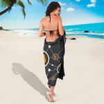 Bitcoin Connection Pattern Print Beach Sarong Wrap