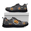Bitcoin Connection Pattern Print Black Running Shoes
