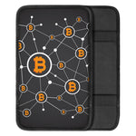 Bitcoin Connection Pattern Print Car Center Console Cover