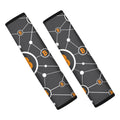 Bitcoin Connection Pattern Print Car Seat Belt Covers