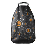 Bitcoin Connection Pattern Print Car Seat Organizers