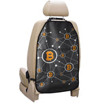 Bitcoin Connection Pattern Print Car Seat Organizers