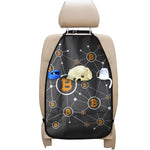 Bitcoin Connection Pattern Print Car Seat Organizers