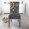 Bitcoin Connection Pattern Print Dining Chair Slipcover