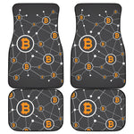 Bitcoin Connection Pattern Print Front and Back Car Floor Mats