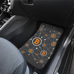 Bitcoin Connection Pattern Print Front and Back Car Floor Mats