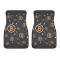 Bitcoin Connection Pattern Print Front Car Floor Mats