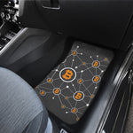 Bitcoin Connection Pattern Print Front Car Floor Mats