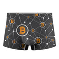 Bitcoin Connection Pattern Print Men's Boxer Briefs