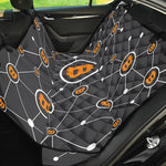 Bitcoin Connection Pattern Print Pet Car Back Seat Cover