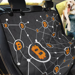 Bitcoin Connection Pattern Print Pet Car Back Seat Cover