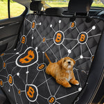 Bitcoin Connection Pattern Print Pet Car Back Seat Cover
