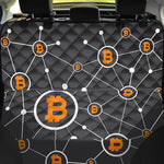 Bitcoin Connection Pattern Print Pet Car Back Seat Cover
