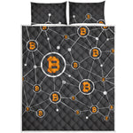 Bitcoin Connection Pattern Print Quilt Bed Set