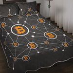 Bitcoin Connection Pattern Print Quilt Bed Set