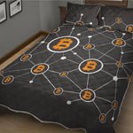 Bitcoin Connection Pattern Print Quilt Bed Set