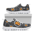Bitcoin Connection Pattern Print White Running Shoes