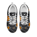 Bitcoin Connection Pattern Print White Sneakers