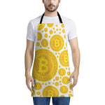 Bitcoin Crypto Pattern Print Apron