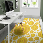 Bitcoin Crypto Pattern Print Area Rug