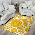 Bitcoin Crypto Pattern Print Area Rug