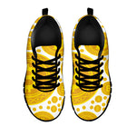 Bitcoin Crypto Pattern Print Black Sneakers