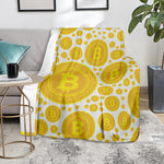 Bitcoin Crypto Pattern Print Blanket