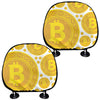 Bitcoin Crypto Pattern Print Car Headrest Covers