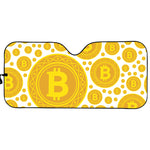 Bitcoin Crypto Pattern Print Car Sun Shade
