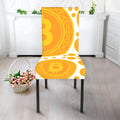 Bitcoin Crypto Pattern Print Dining Chair Slipcover