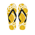 Bitcoin Crypto Pattern Print Flip Flops
