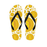 Bitcoin Crypto Pattern Print Flip Flops