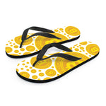 Bitcoin Crypto Pattern Print Flip Flops