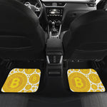 Bitcoin Crypto Pattern Print Front and Back Car Floor Mats