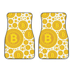 Bitcoin Crypto Pattern Print Front Car Floor Mats