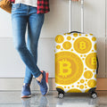 Bitcoin Crypto Pattern Print Luggage Cover