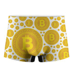 Bitcoin Crypto Pattern Print Men's Boxer Briefs