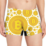 Bitcoin Crypto Pattern Print Men's Boxer Briefs